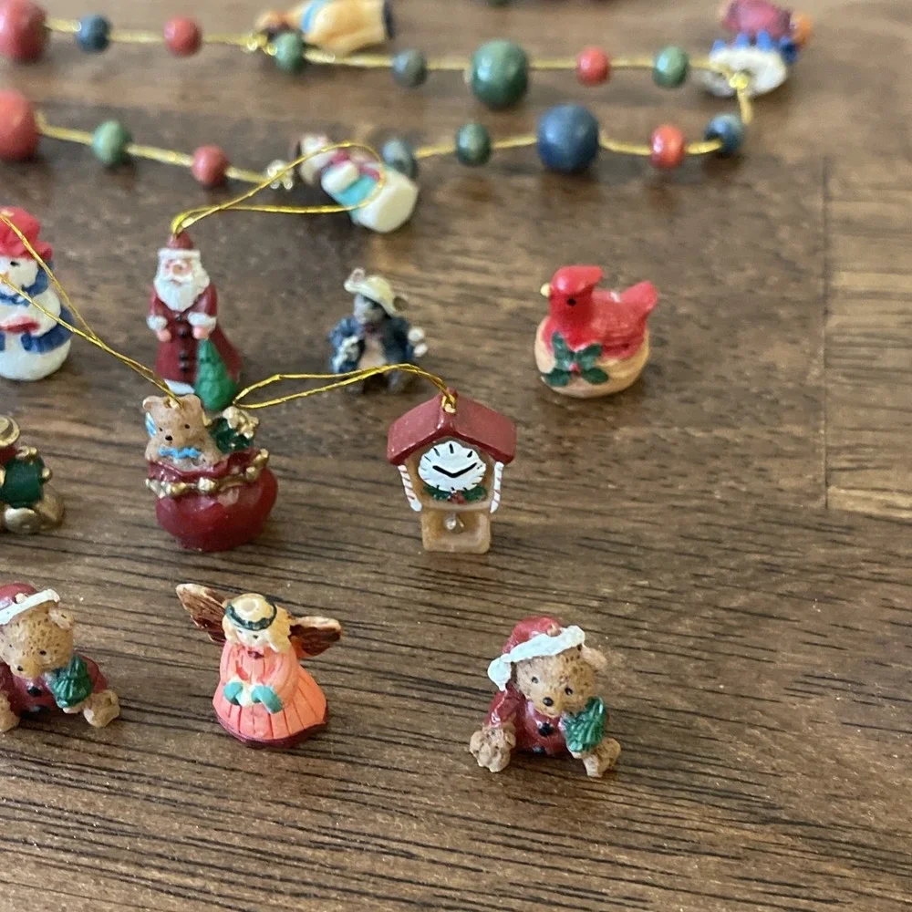 Miniature Dollhouse Lot Angel Christmas Tree Mini Ornament Rustic Traditional 1